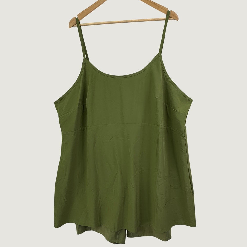 Fabletics Active Tank Top 4X Green Athleisure Workout Cami Sporty